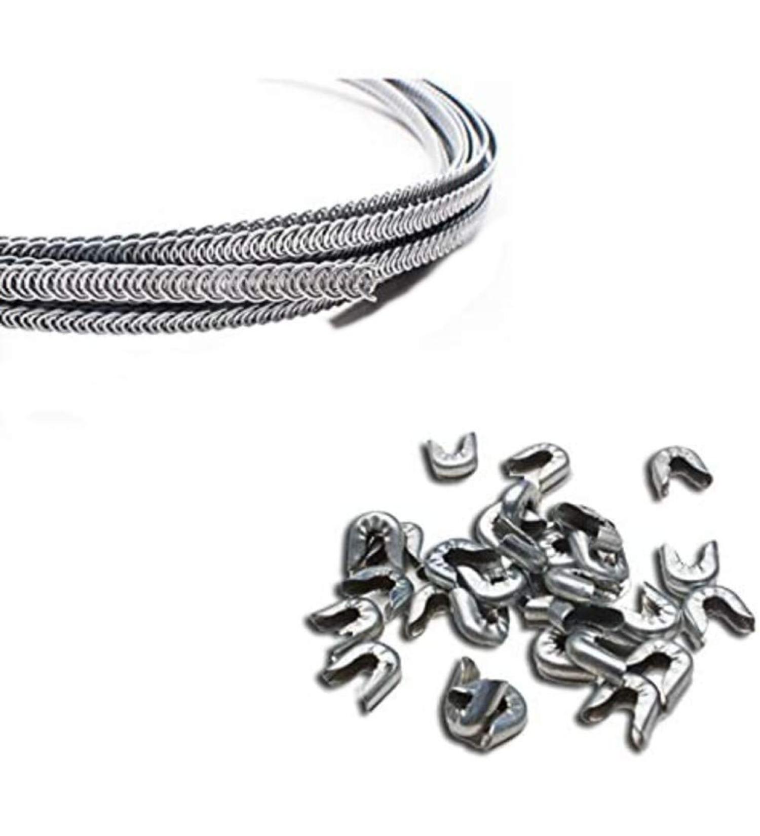 Supersenter 1/4" Inch Spiral Steel Metal Boning with 25 Metal Tips - Structure and Form for Corsets, Costumes, and More 1/4 IN