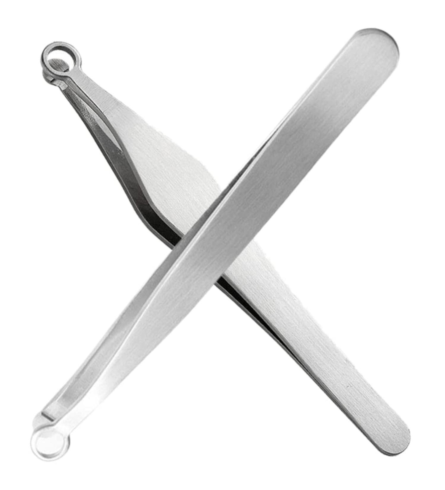 Frcolor Stainless Steel Nose Hair Clip - 2 Pack Nose Hair Cutter & Eyebrow Remover | Precision Grooming Tool for Men & Women - Buy Online on GoSupps.com