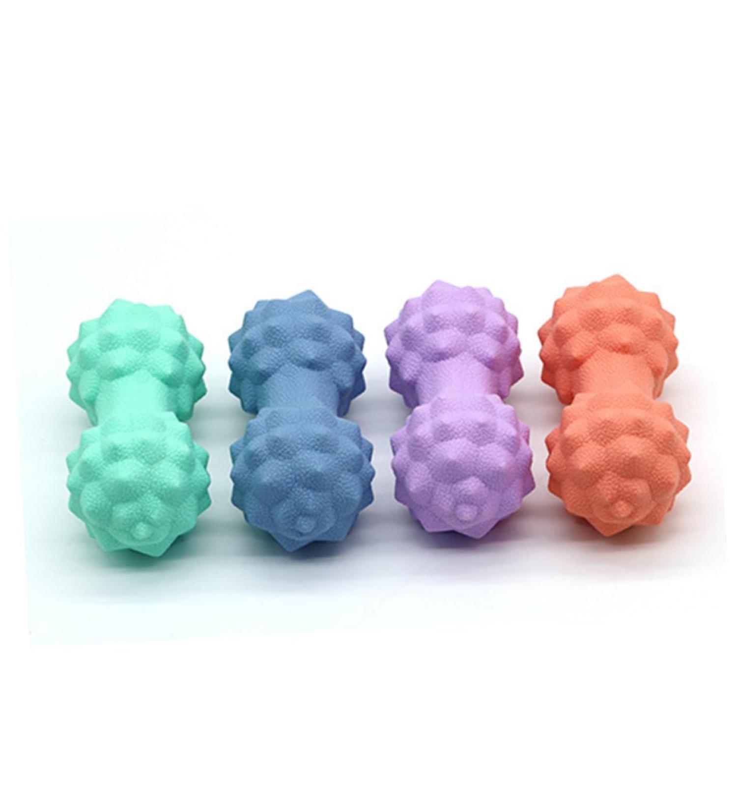 Besportble Silicone Massage Peanut Roller - Double Lacrosse Trigger Point Massage Tool for Whole Body Relief | 15x6cm Blue | Fitness Equipment & Foot Massage - Buy Online on GoSupps.com