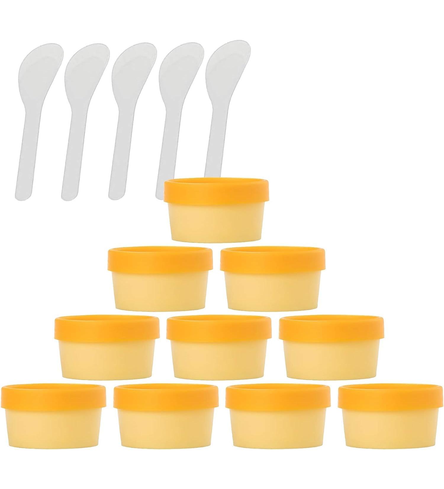 empty jars with lids cosmetic jar B0CKBRDC1B12 PC Empty 50ml Pink Facial Mask Wide Mouth Plastic Jars 50g Leakproof Cosmetic Pot Container with Lids with 6 PC Spatula (Color : Roze Size : 100ml) (C - Buy Online on GoSupps.com