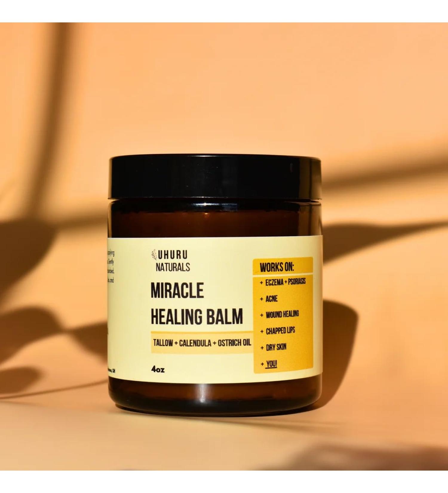 100% Grass Fed Beef Tallow for Skin Care - Infused with Calendula and Manuka Honey Balm With - Face + Body Moisturizer Natural Cream by Uhuru Naturals 4 OZ - Buy Online on GoSupps.com