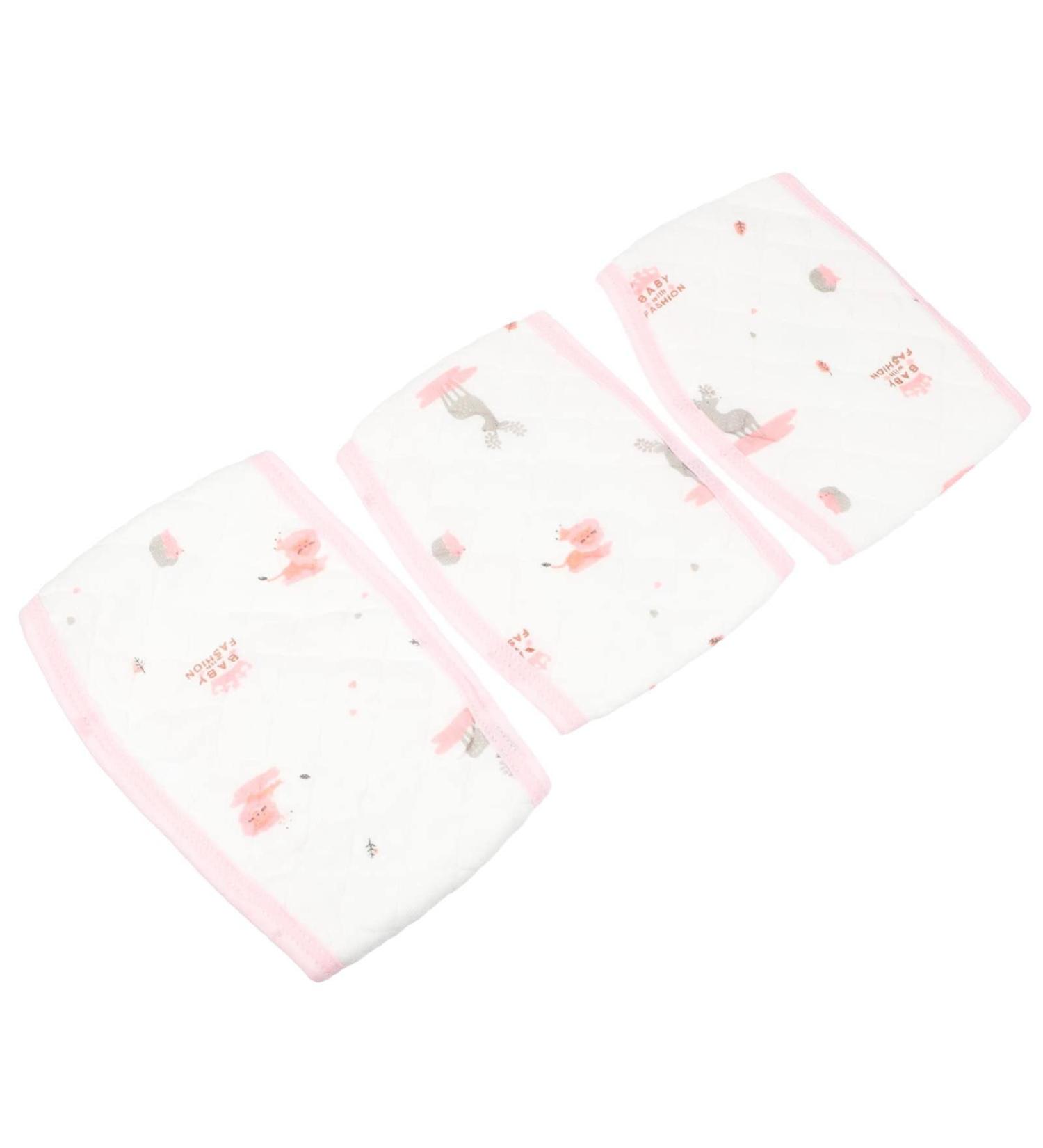 Adjustable 3Pcs Baby Belly Band | Cotton Umbilical Cord Design | Pink Baby Abdominal Binder - Buy Online on GoSupps.com