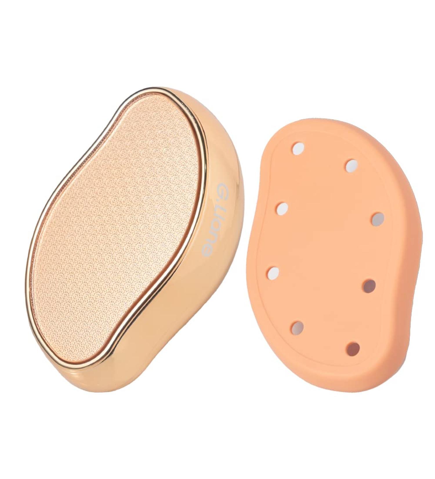 Nano Glass Foot File Callus Remover - G.Liane Crystal Glass Pedicure Foot Care Scrubber for Hard Skin Removal (Gold) - Buy Online on GoSupps.com