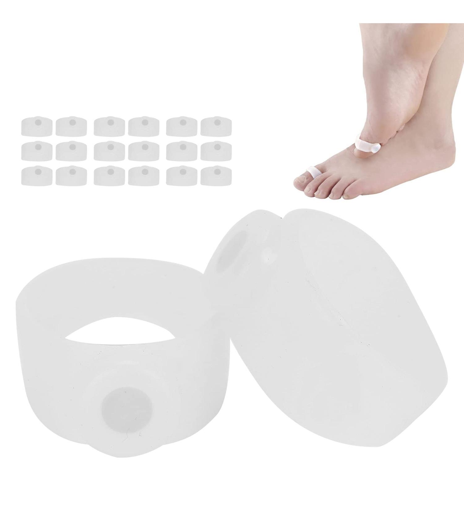 Filfeel Magnetic Toe Rings - 10 Pairs Silicone Weight Loss Patch for Women - Highly Elastic & Soft - Transparent White - Buy Online on GoSupps.com