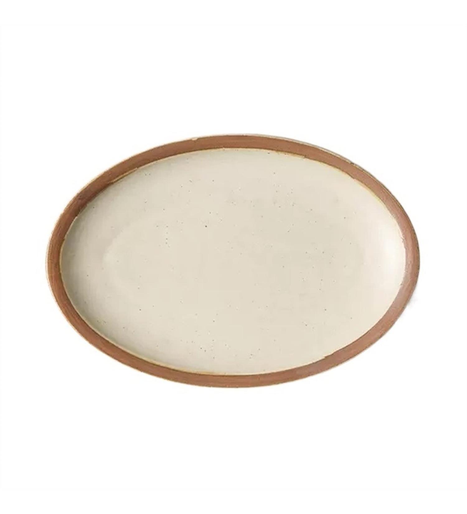 Serving Plates Fish Plate Ceramic Household Steamed Fish Plate Ceramic Tableware Large Oval Dinner Plate Restaurant Kitchen Retro Flat Plate for Appetizer Dinner and Desserts (Size : CH) Small - Buy Online on GoSupps.com