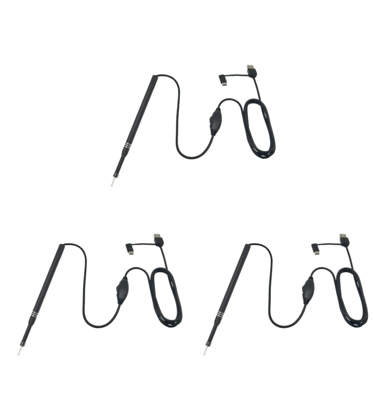 ULTECHNOVO 3 PCS Ear Wax Removal Kit | Ear Pick Cleaner Camera | 200X5.5CM | Black - Set of 3 - Buy Online on GoSupps.com