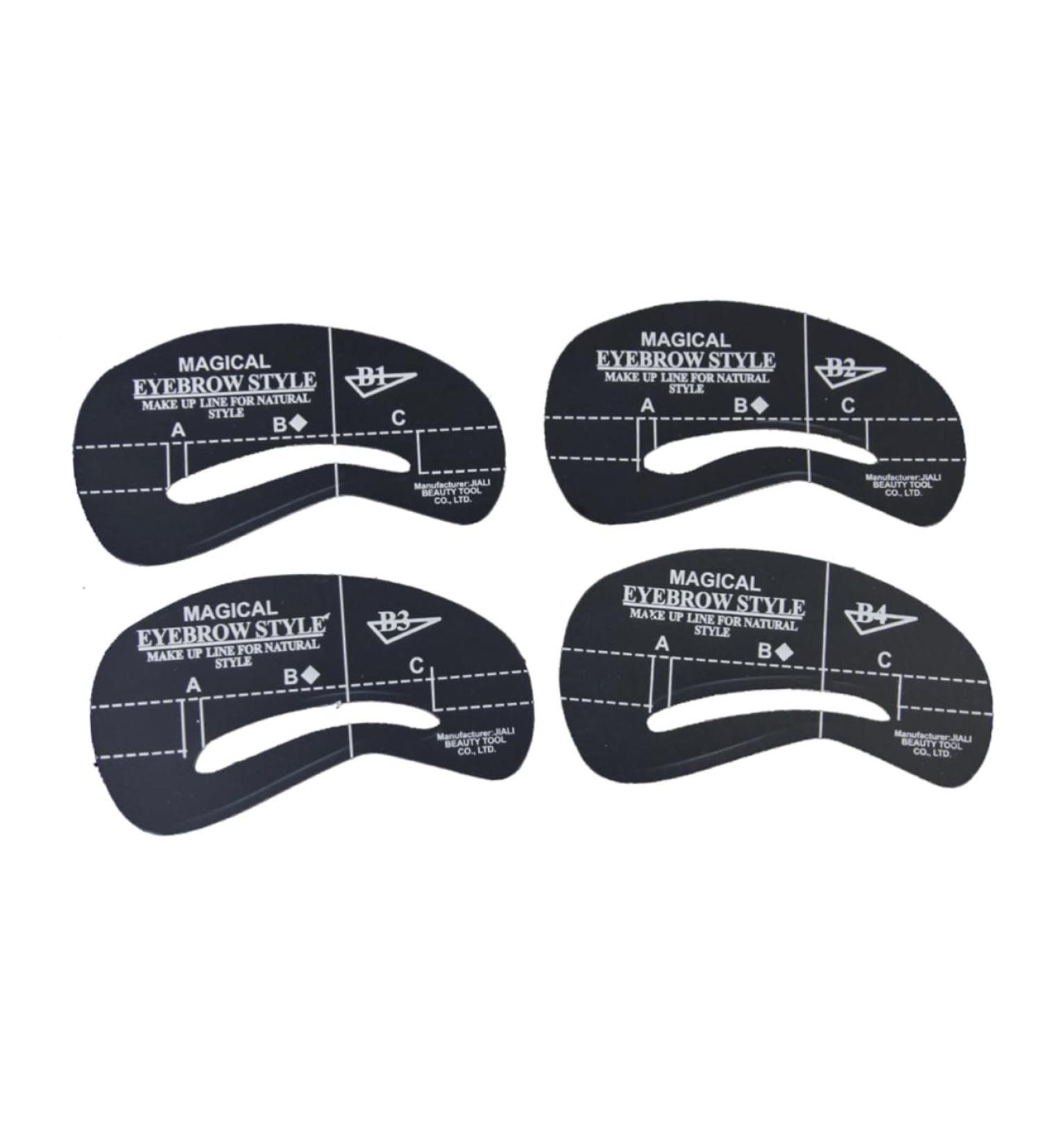 24pcs 6 Sets eyebrows shape eyebrow templates stencils Eyebrow stencils mold cosmetic card - Buy Online on GoSupps.com