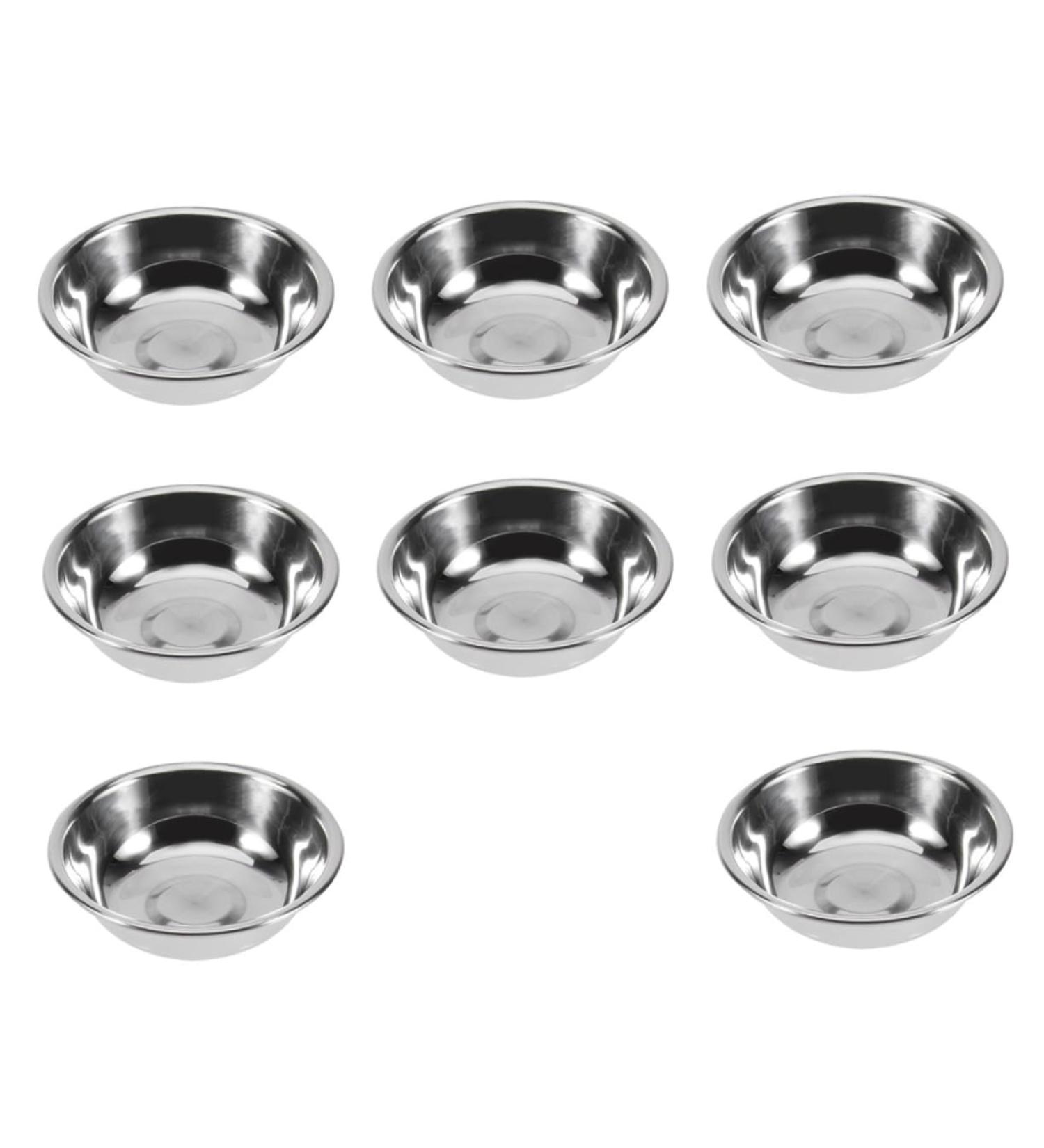 Milisten 8pcs Stainless Steel Plate Appetizer Prep Dishes for Cooking Snack Plate Sauce Dishes Japanese Plates Small Condiments Ramekins Round Dish Stainless Saucer Dish Mini Seasoning 8.5X8.5X2.5CM Silver - Buy Online on GoSupps.com