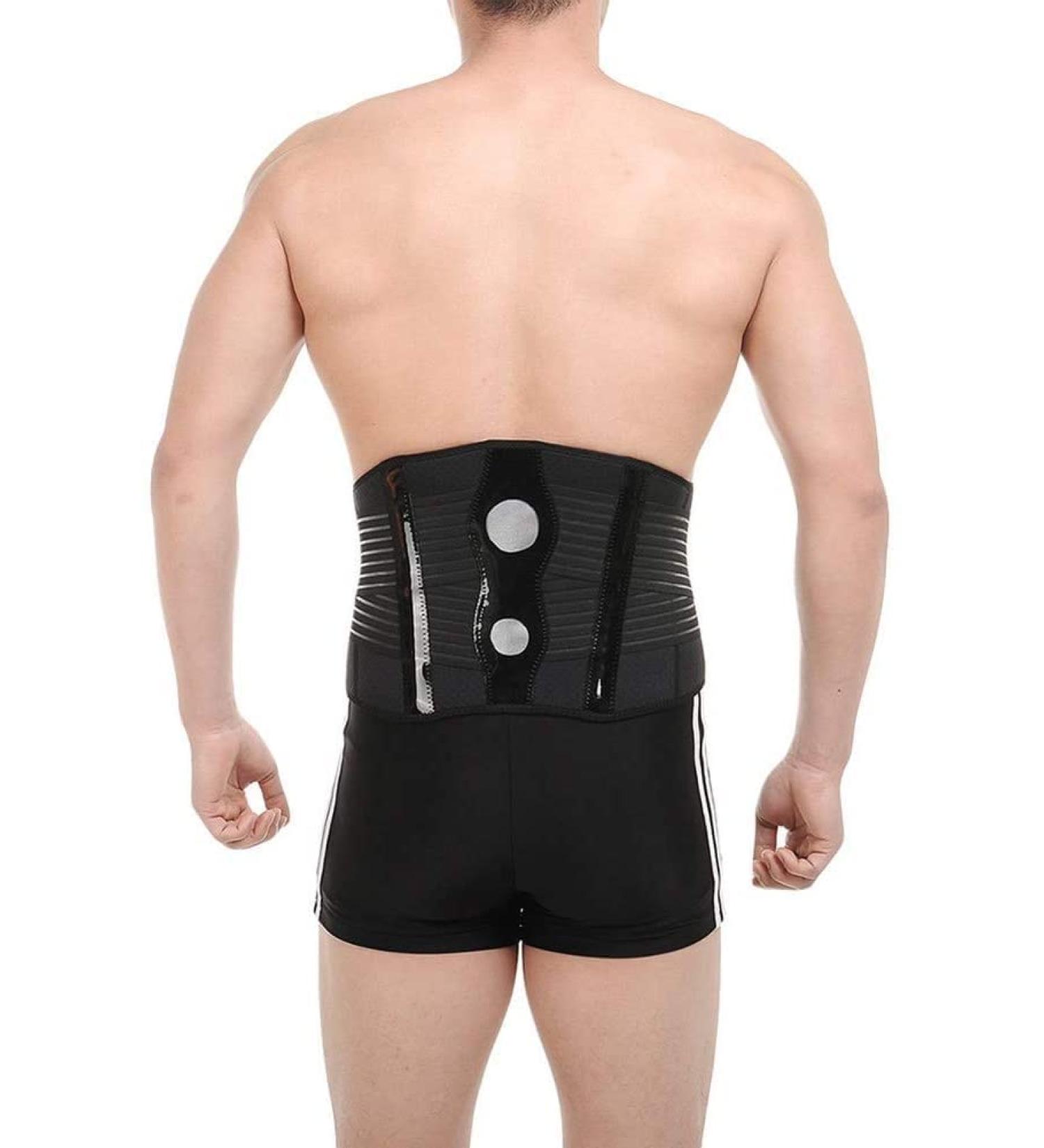 Back Support Belt for Pain Relief & Injury Prevention - Sciatica Scoliosis Herniated Disc | Lumbar Waist Support (Black L) - Buy Online on GoSupps.com
