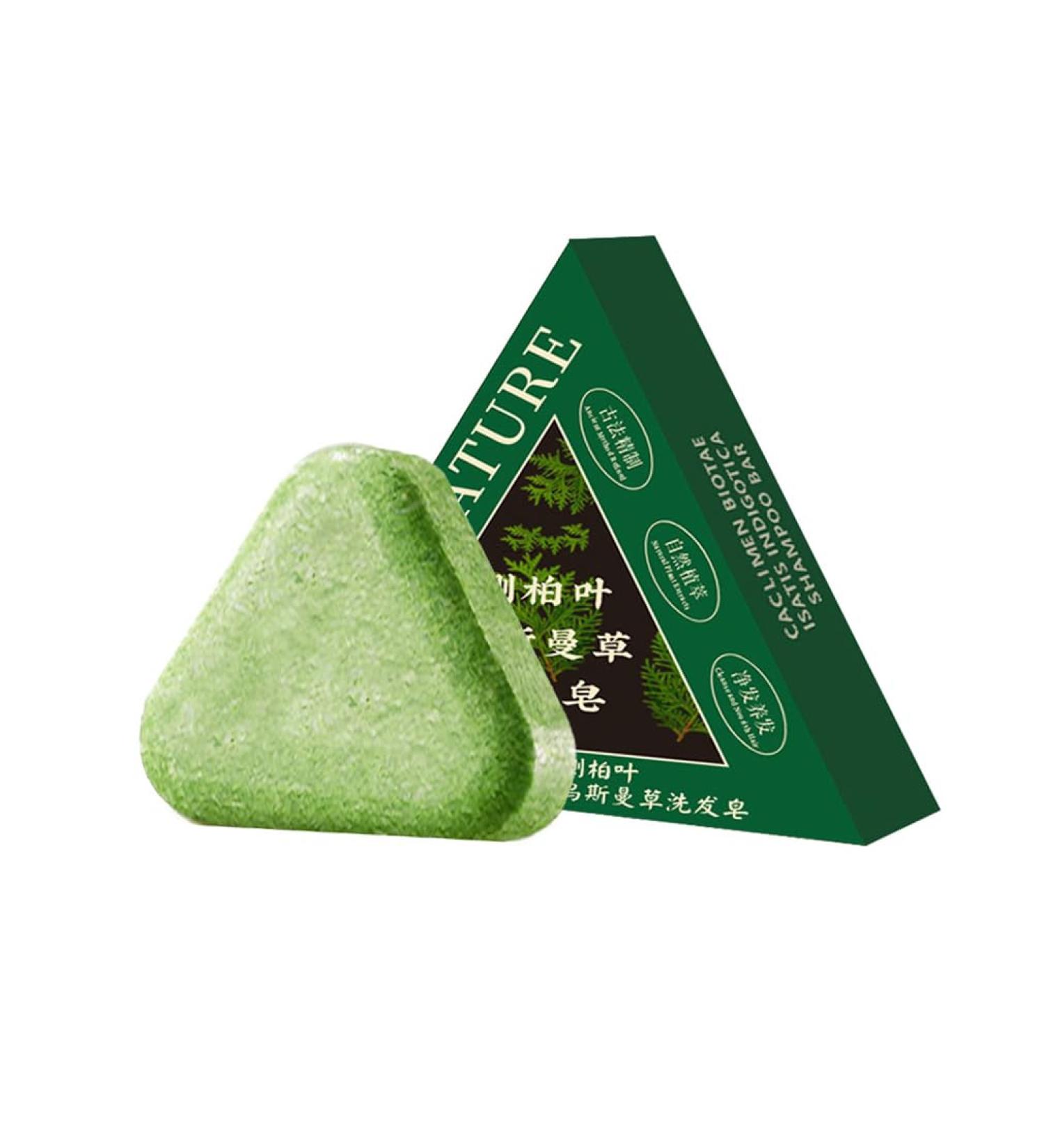 HADAVAKA Nature Triangle Shampoo Bar Usman Grass Shampoos Bar Control Oiliness Eliminate Dandruff Calming & Strengthens Hair Deeply Nourishing Hair Regrowth Soap Bars for All Hair Types 1PC - Buy Online on GoSupps.com