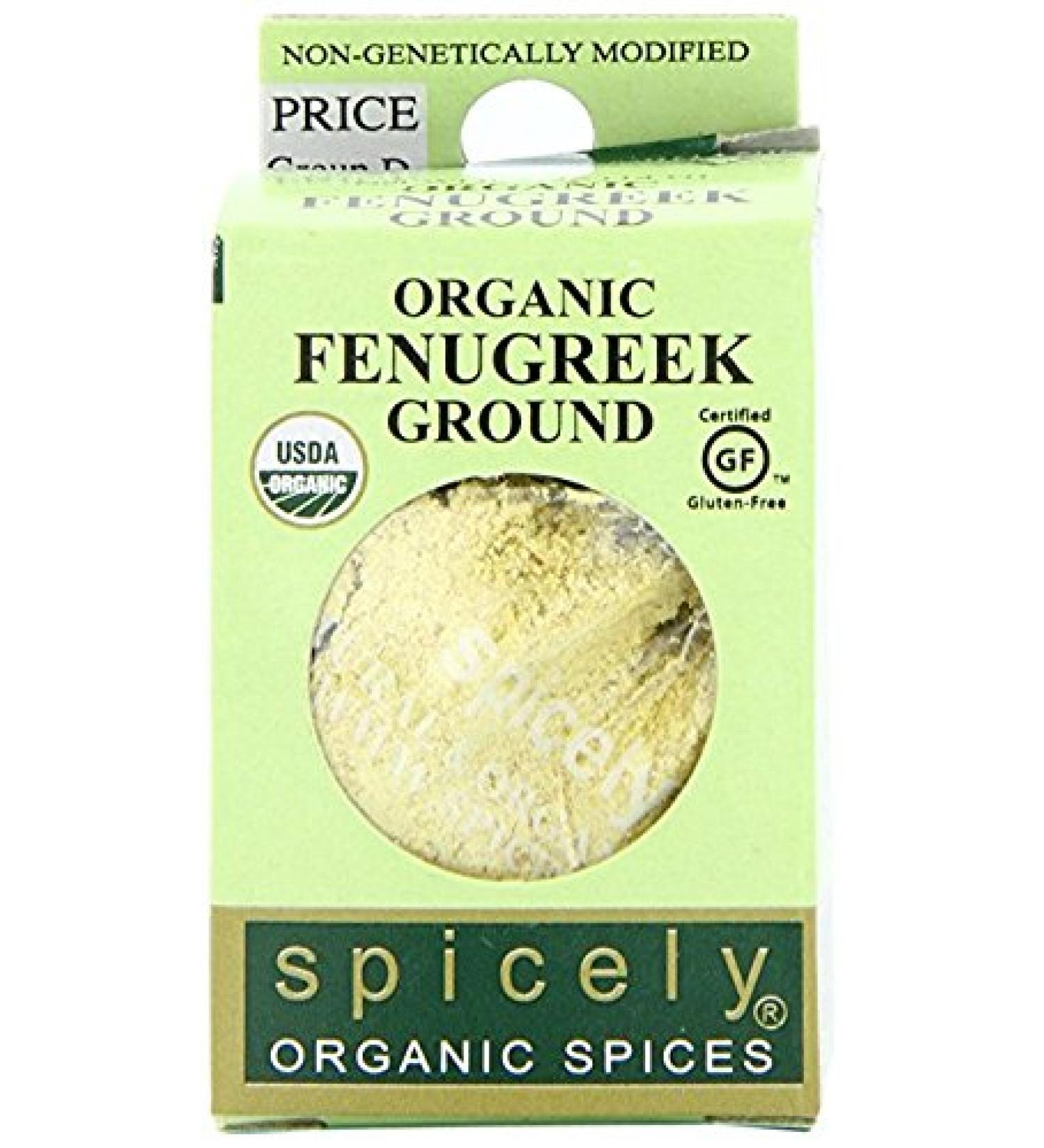 Spicely Organic Fenugreek Powder 0.45 OZ - Fresh, Natural Flavor | Eco-Friendly Packaging - Buy Online on GoSupps.com