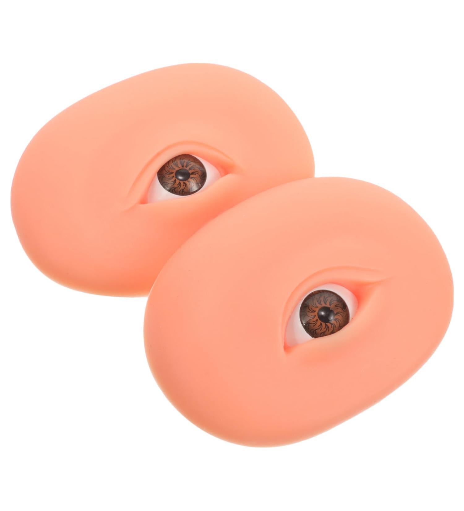 Hemoton 1 pair Eye Practice Eyeshadow Training Boards Makeup Skin Model Silicone Models Eyebrow 7.70X5.70X1.50CM As Shown - Buy Online on GoSupps.com