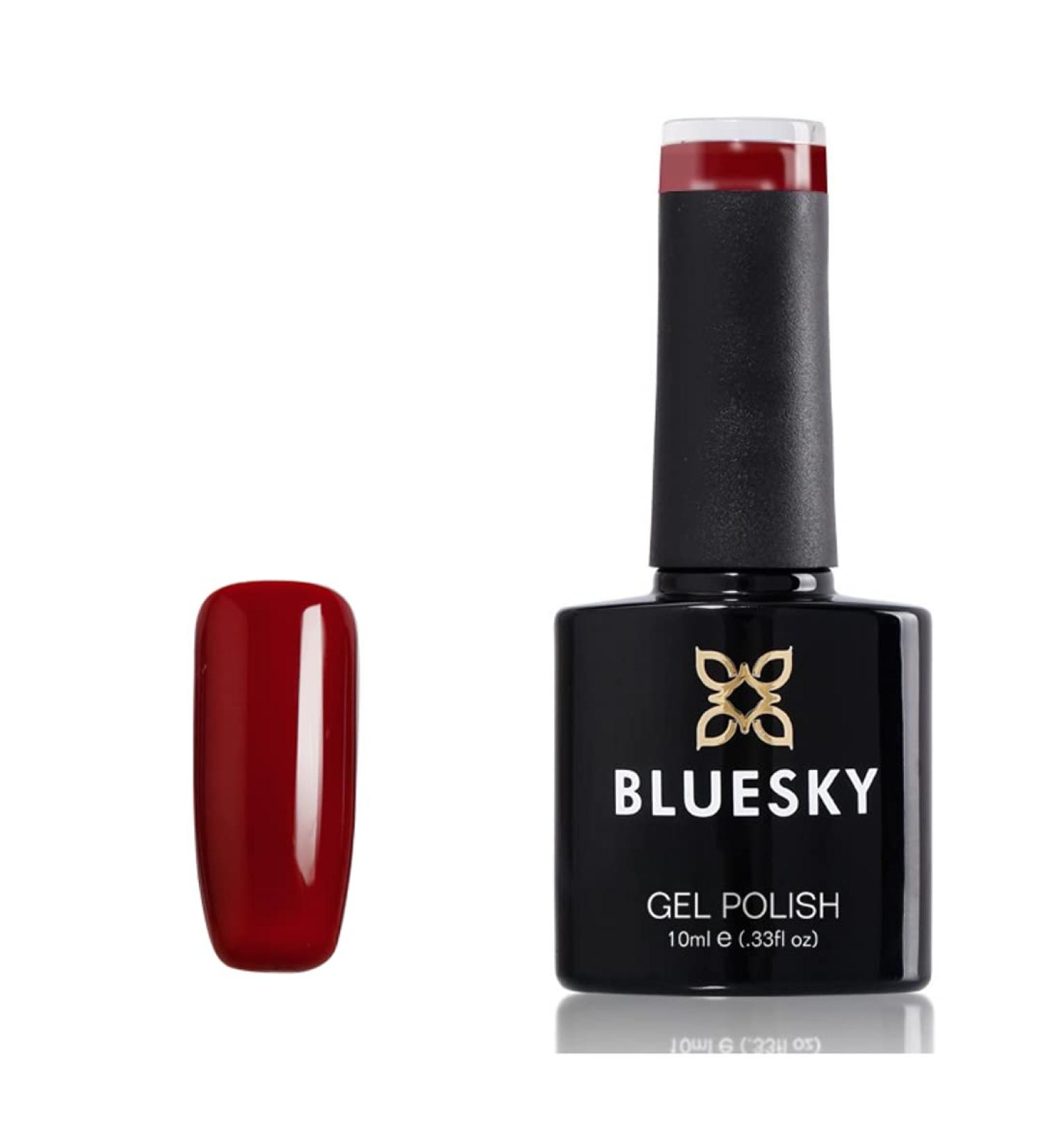 Bluesky Gel Nail Polish Sergeant 63924 Dark Red 10 ml Long Lasting Chip Resistant 10 ml (Requires Drying Under UV LED Lamp) Sergeant 10 ml (Pack of 1) - Buy Online on GoSupps.com