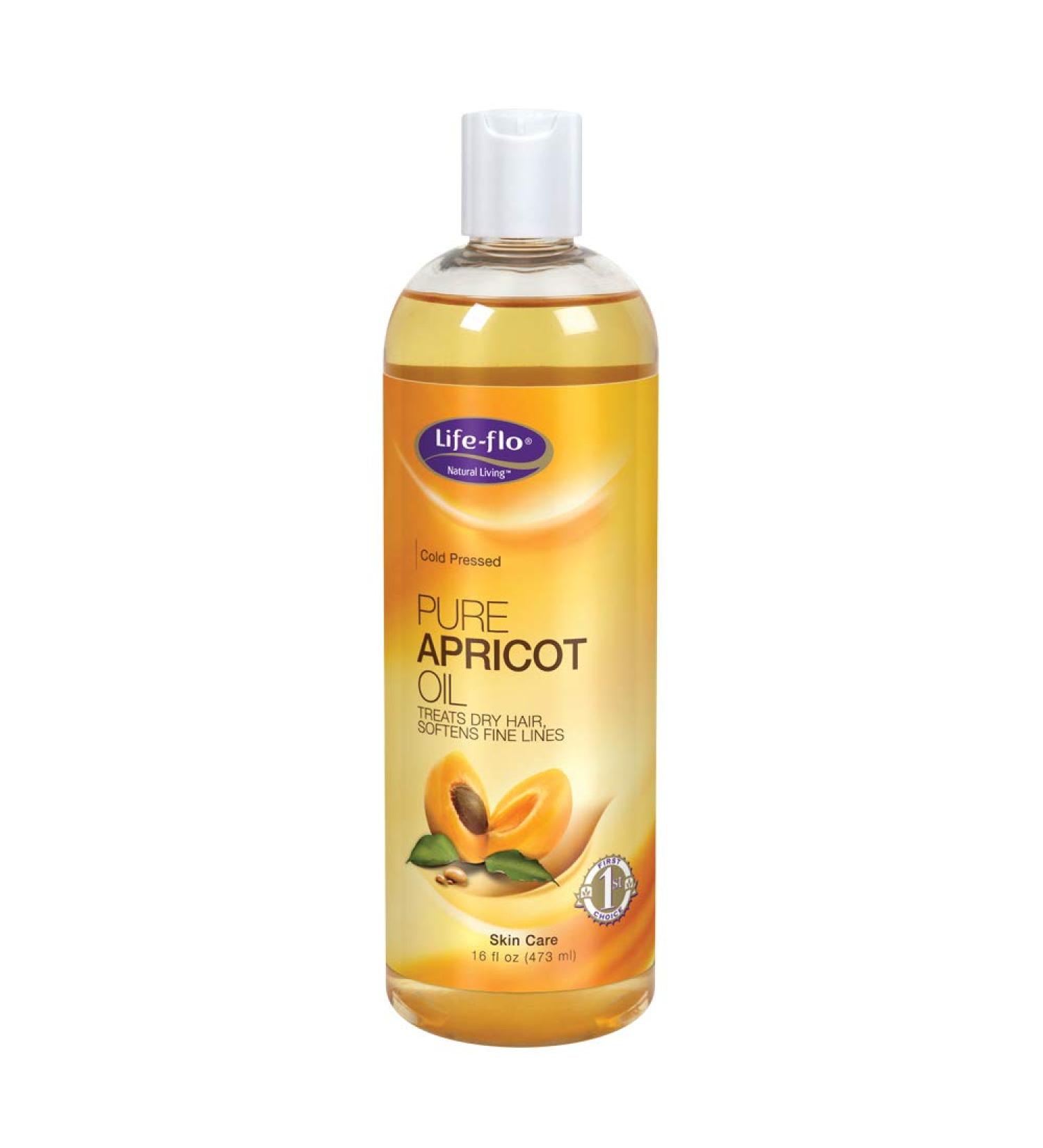 Life-flo Pure Apricot Oil 16 fl oz - Natural Skin Care Moisturizer - Buy Online on GoSupps.com