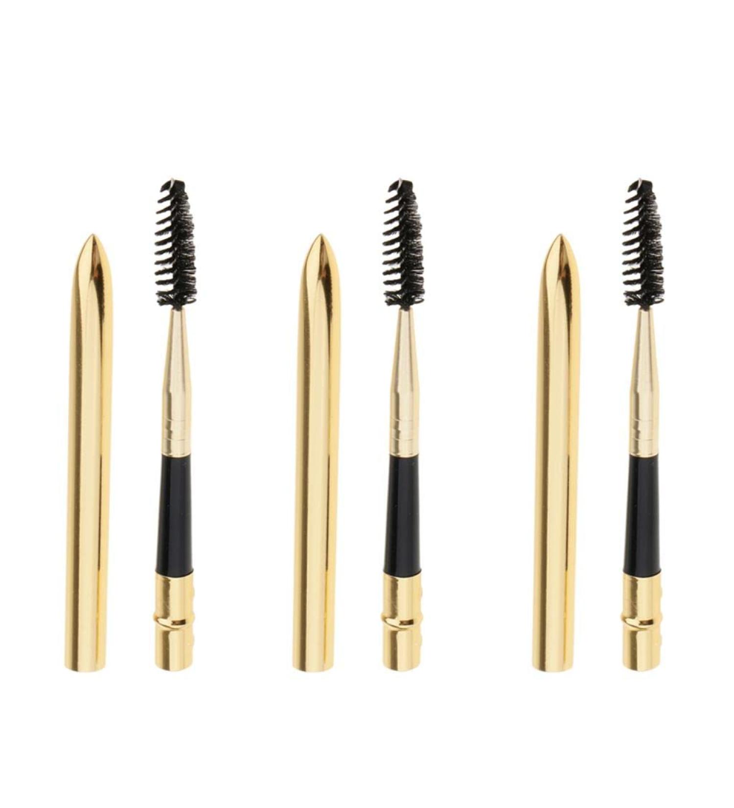 Jojomis Reusable Mascara Wands Makeup Lash Extension Brush Spiral Wood Handle 3pcs