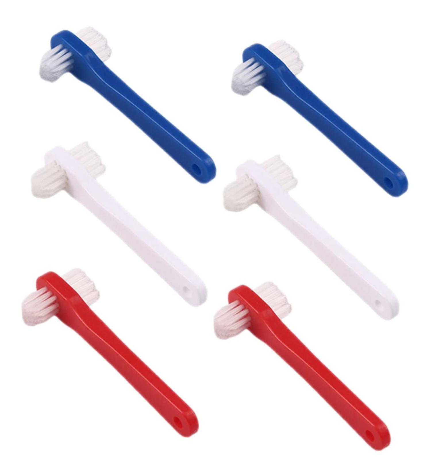 Goohochy Double-Headed Toothbrush for Dentures - Travel-Sized 1 Pack Ideal for Prosthesis Care - Buy Online on GoSupps.com