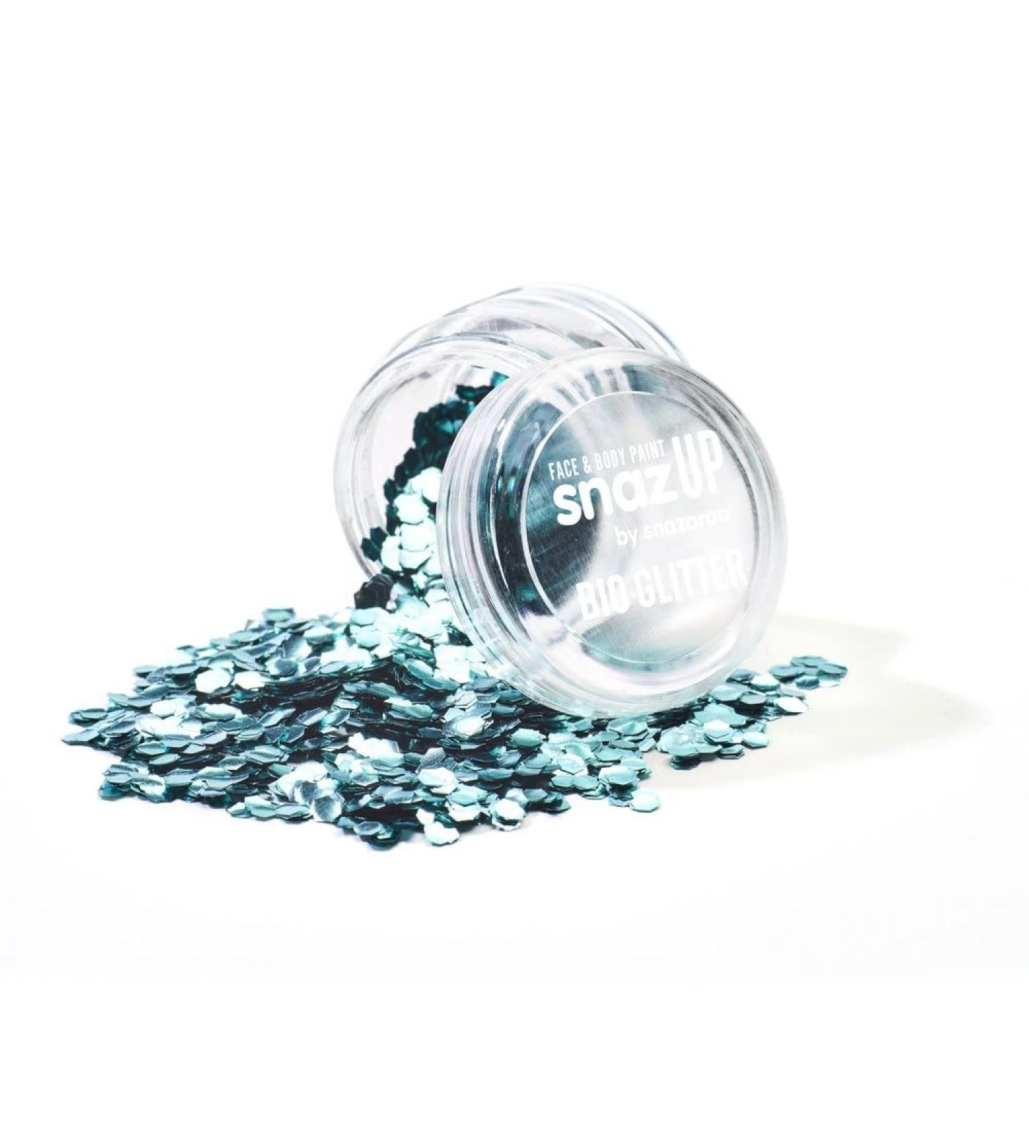 Snazaroo Bio Glitter Face and Body Paint - Biodegradable Chunky Glitter Sky Blue 3g - Buy Online on GoSupps.com