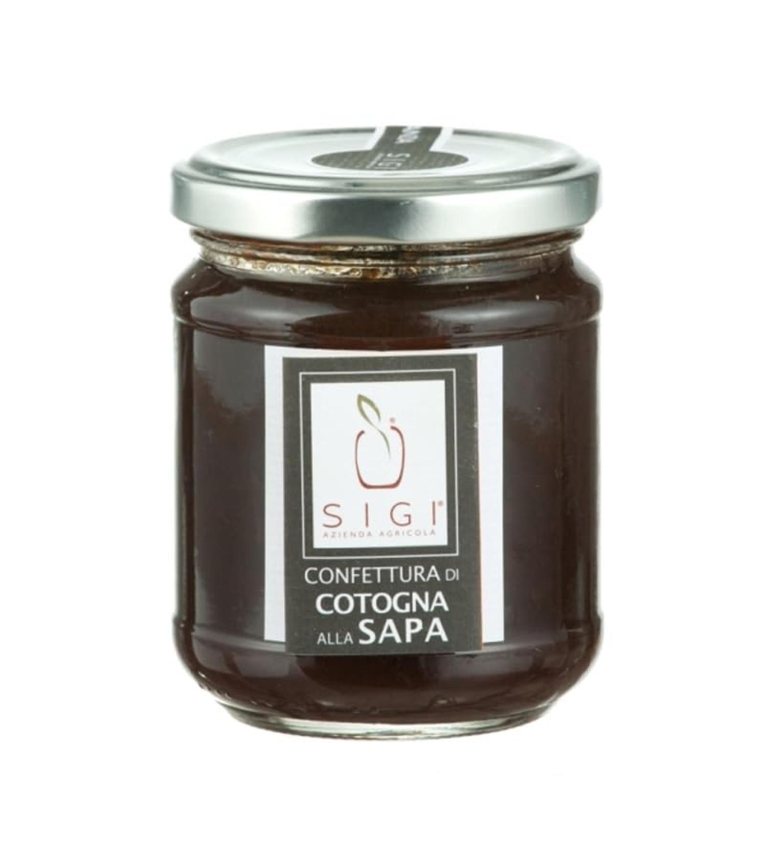 SIGI Azienda Agricola QUINCE and SABA Jam | Free of Food Dyes Preservatives and Additives | 100% Artisanal and Natural | Handmade and Made in Italy | Jar 110gr.