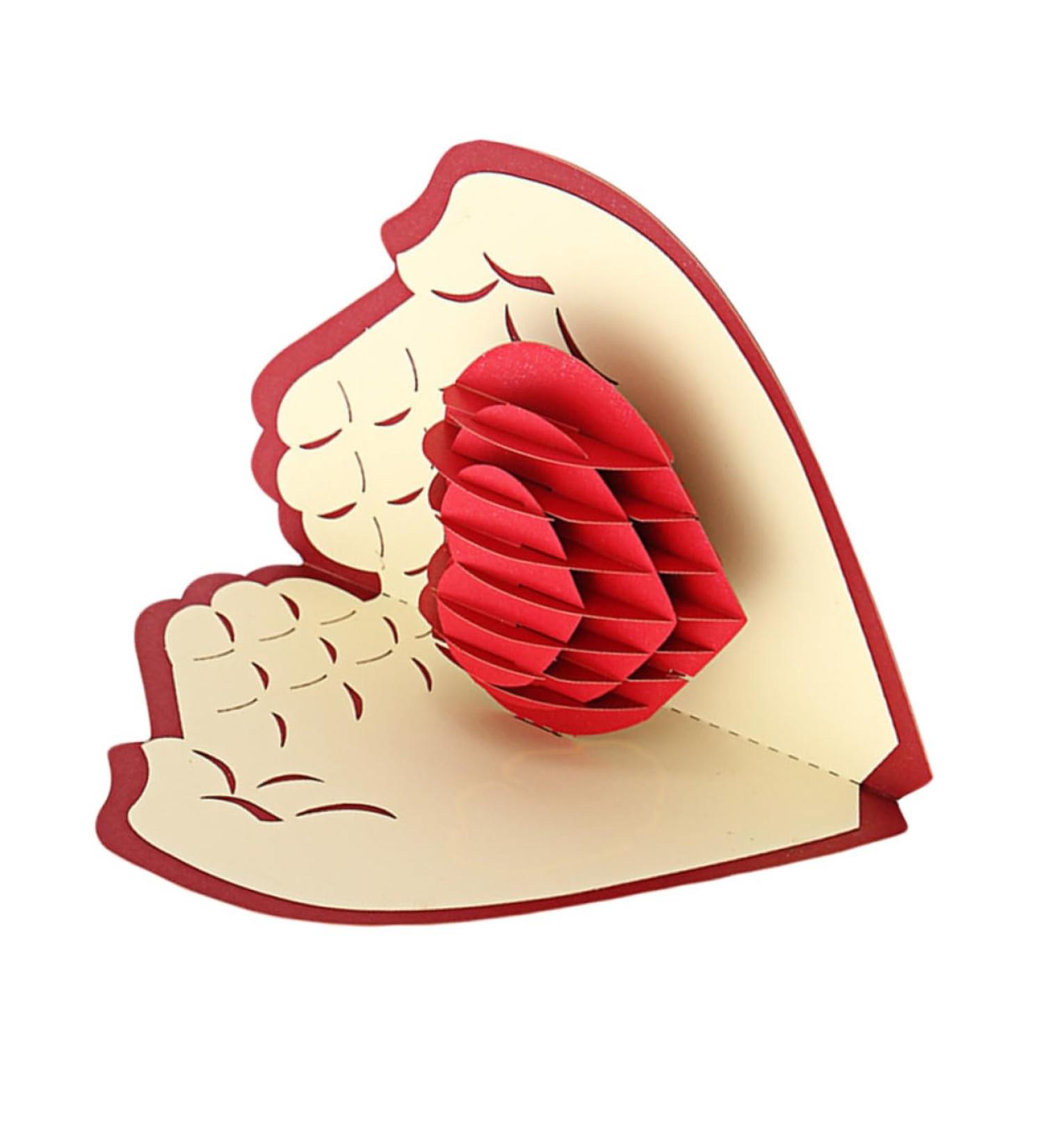 LALAFINA 3d Love Heart Wedding Invitations Paper Valentines Day Greeting Card Women Birthday Party Invitation Creative Gift Card 3d Blessing Card 15c Red Manual Memory Card - Buy Online on GoSupps.com