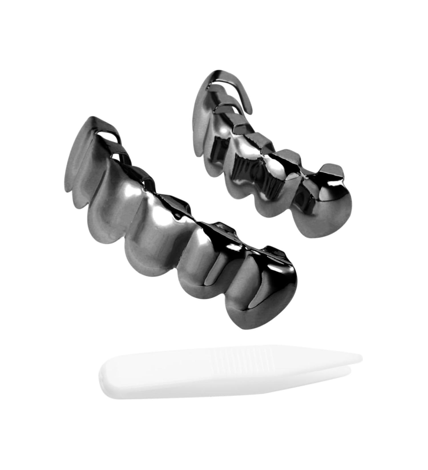 Shop Gadpiparty Gold Hip-Hop Tooth Grills & Brace Sets - 18K Galvanized Copper Tooth Covers - Stylish Punk Decor - Buy Online on GoSupps.com