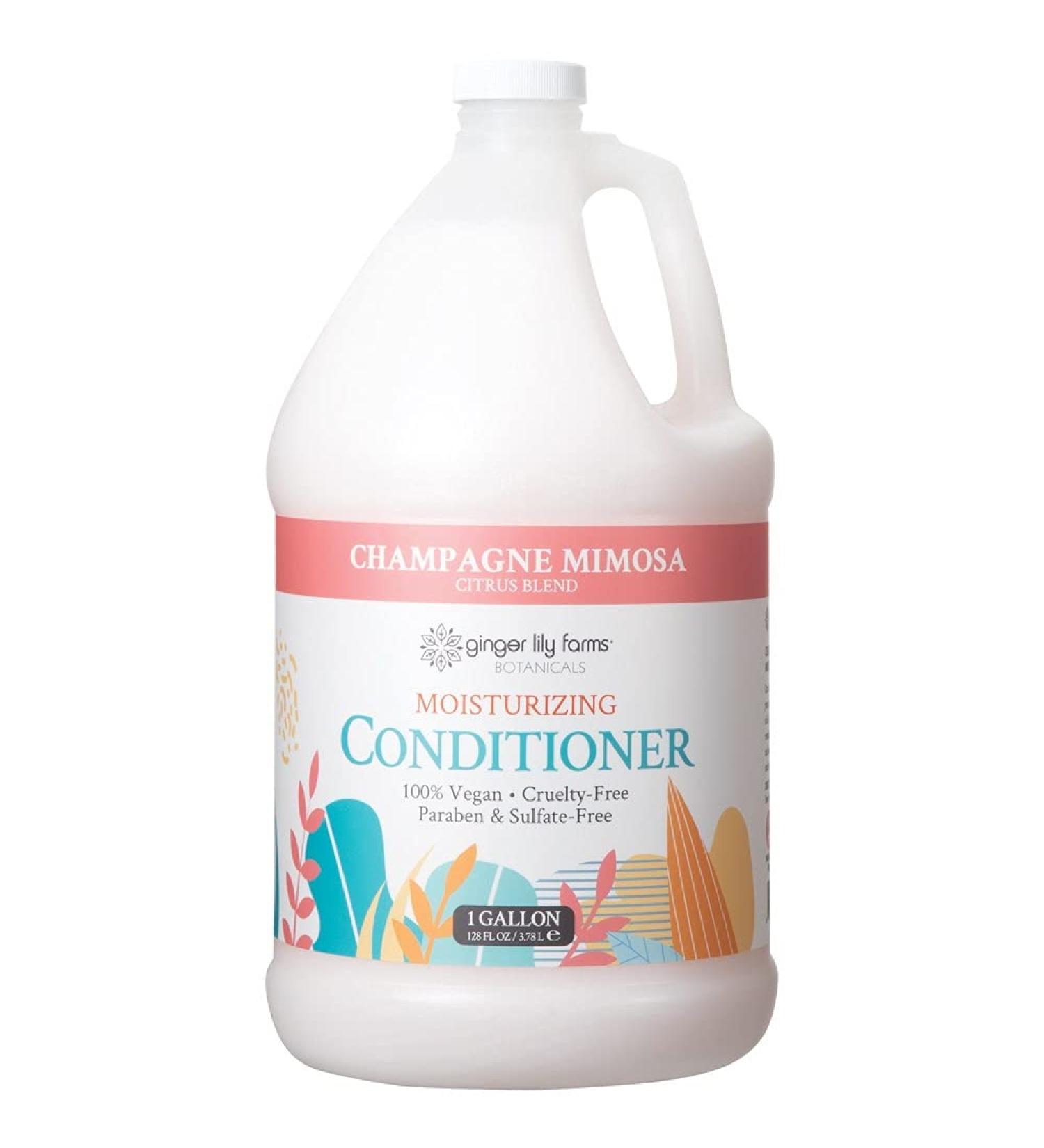 Ginger Lily Farms Botanicals Moisturizing Conditioner - Champagne Mimosa Scent - 1 Gallon (128 fl oz) Vegan & Cruelty-Free - Buy Online on GoSupps.com