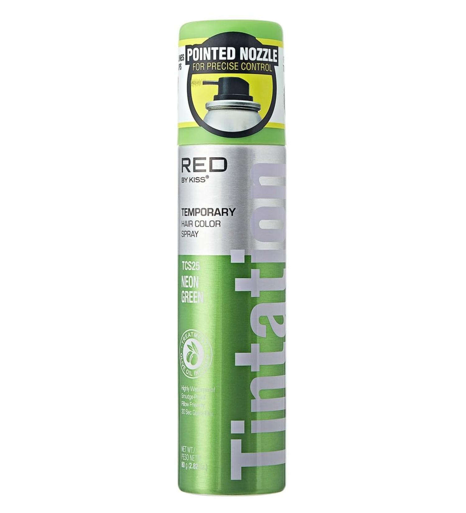 Kiss Tintation Temporary Color Spray Neon Green 2.82 Ounce (Pack of 2) - Buy Online on GoSupps.com