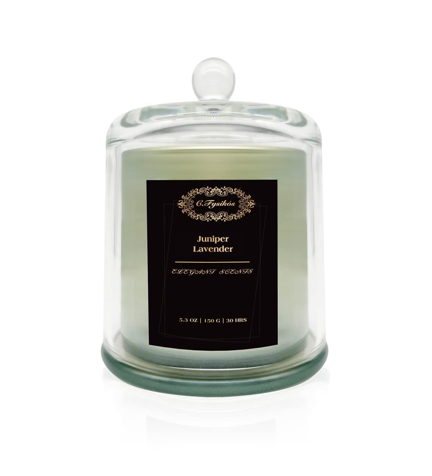 Juniper Lavender Soy Aromatherapy Candle | Home Scented Glass Jar Gift for Women - Buy Online on GoSupps.com