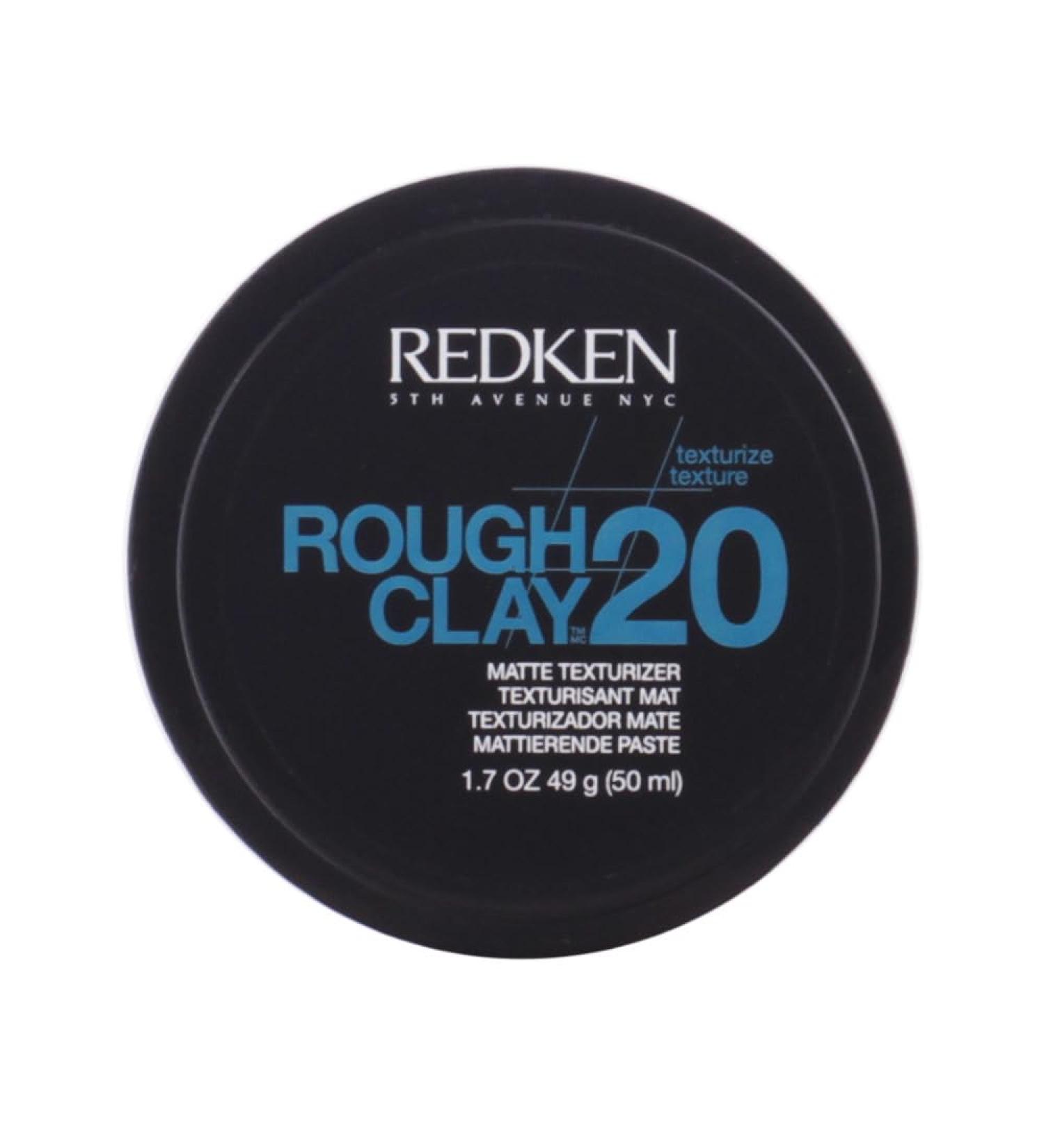 Redken Texturize Rough Clay 20 Matte Texturizer Hairpaste Hair Clay for Matt Rough Look strong hold for short to half-length hairstyles long-lasting hair wax 50 ml