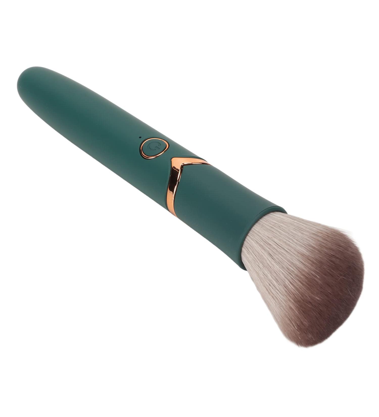 Buy Electric Makeup Brush - Waterproof USB Rechargeable Soft with 10 Vibration Levels - Green | International Shipping Available - Buy Online on GoSupps.com