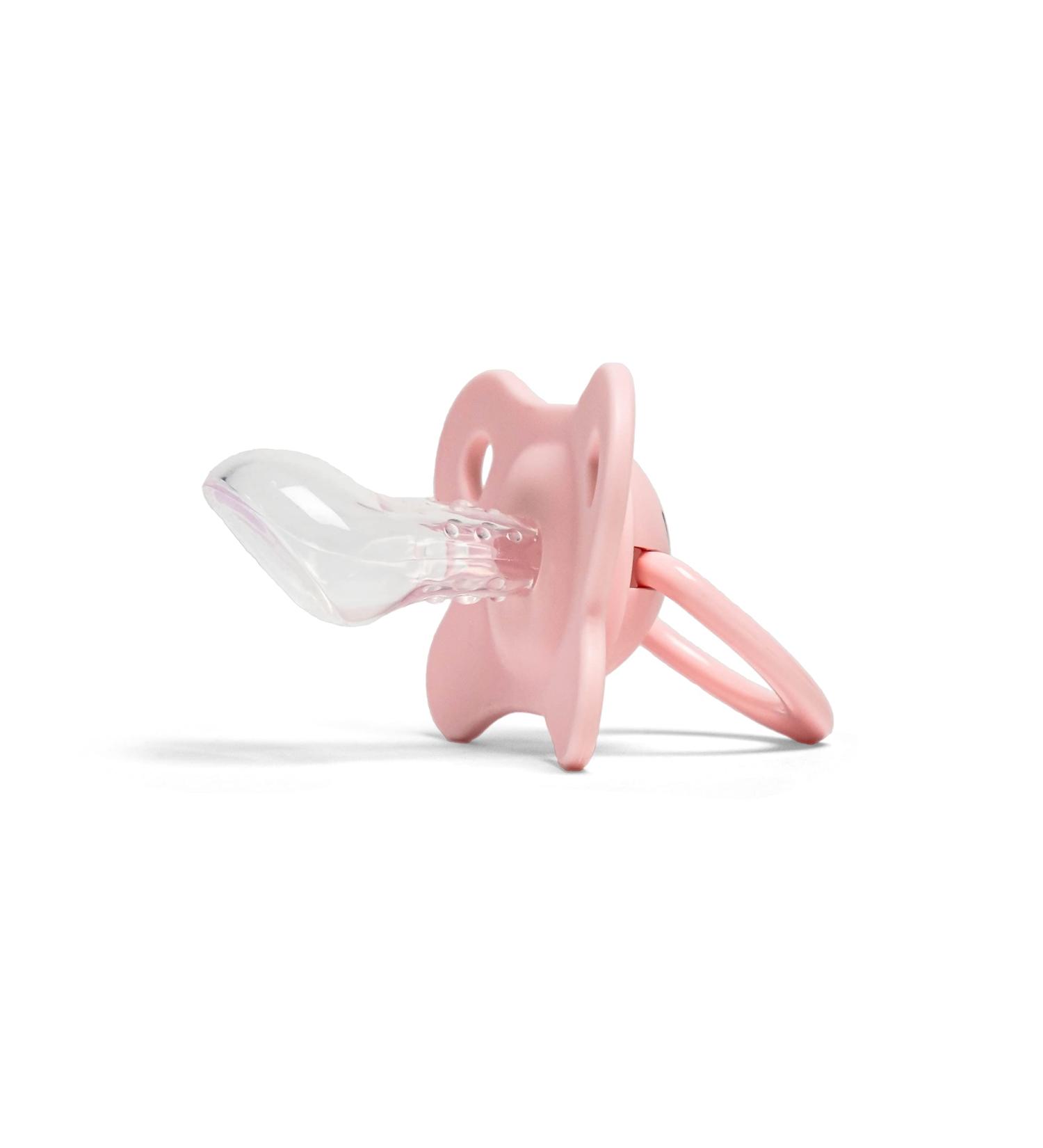 Maxis BPA-Free Silicone Baby Pacifier with Knobs - Pink Asymmetrical Dental Aid for 0-12 Months + Pacifier Box | Nopperz Beissring - Buy Online on GoSupps.com
