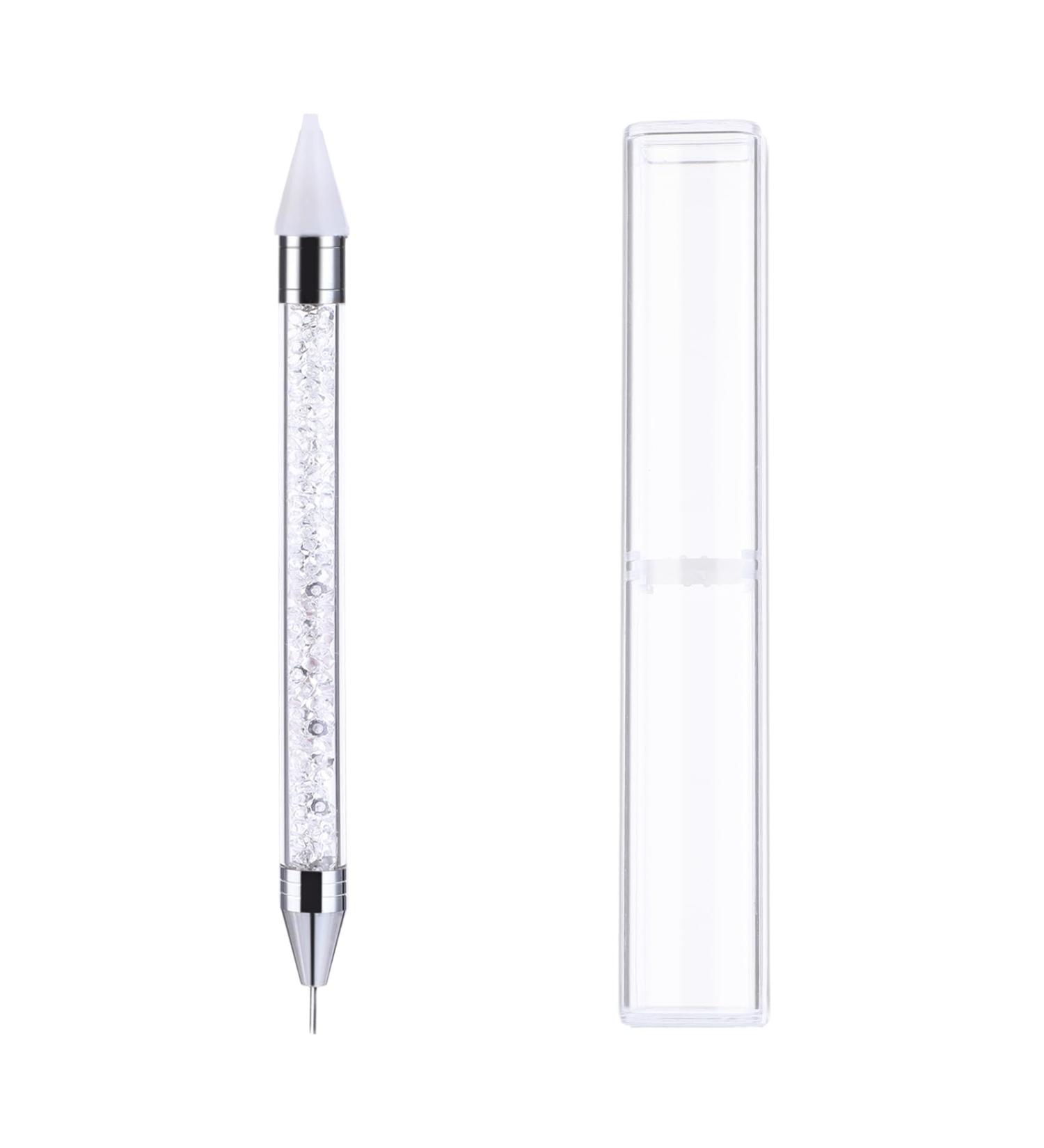 Double-Sided Nail Strass Picker Tool - Wax Pencils for Rhinestones & Diamond Painting | Colorful Pencils with Storage Box (White) - Shop Internationally - Buy Online on GoSupps.com