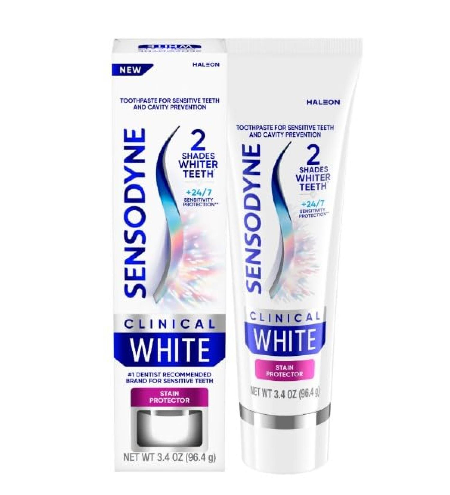 Buy Sensso dynee Clinical White Toothpaste | Whitening for Sensitive Teeth | 3.4 Oz | Stain Protector | International Shipping Available - Buy Online on GoSupps.com