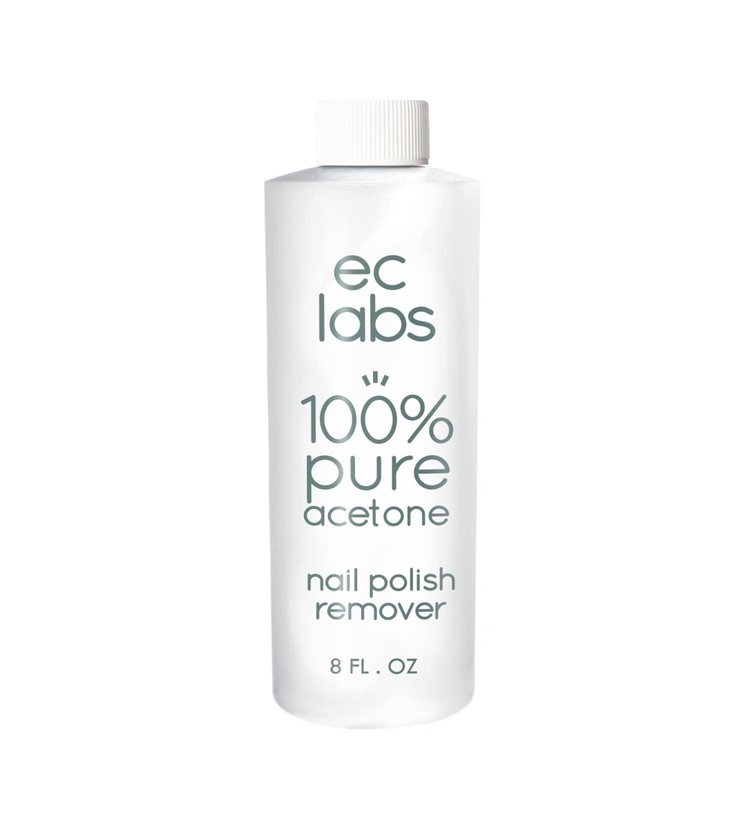 EC Labs 100% Professional Pure Acetone Nail Polish Remover - Ultra-Powerful for Natural, Gel, Acrylic, Shellac Nails - 8 Fl. Oz (Pack of 1) - Buy Online on GoSupps.com