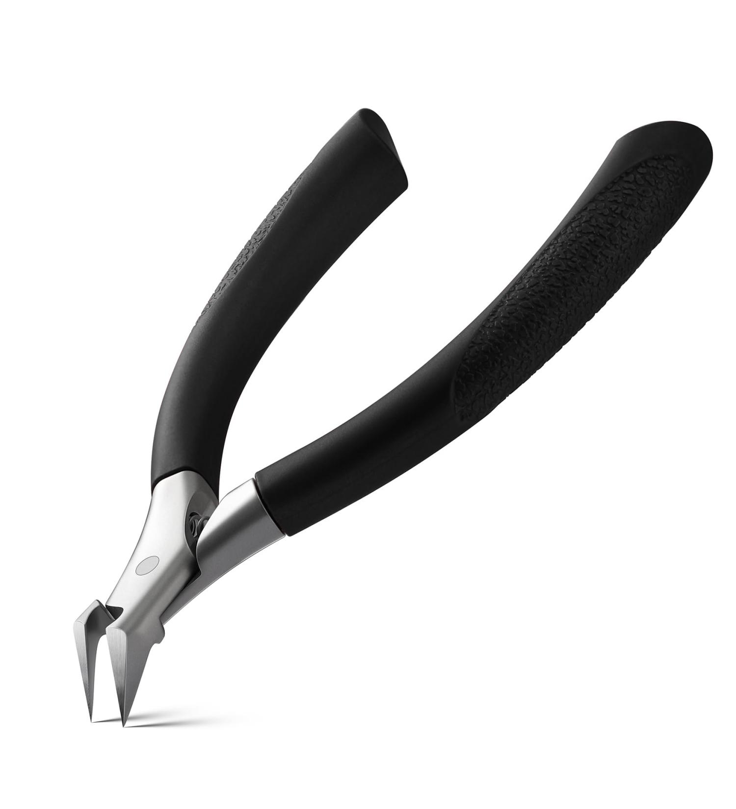 BEZOX Toenail Clippers for Ingrown Nails | Ergonomic Podiatrist Nail Clippers for Thick Nails - Black - Buy Online on GoSupps.com