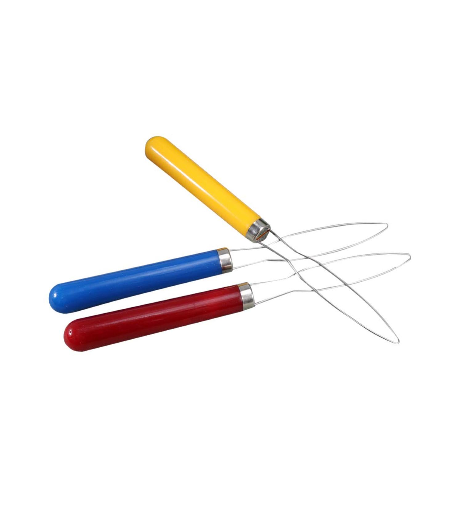 Exceart 3-Piece Button Hook & Zip Tool Set - Rubber Band Elastic Cord for Seniors Stainless Steel & Wooden Handle | Ideal for Elderly & Patients - Buy Online on GoSupps.com