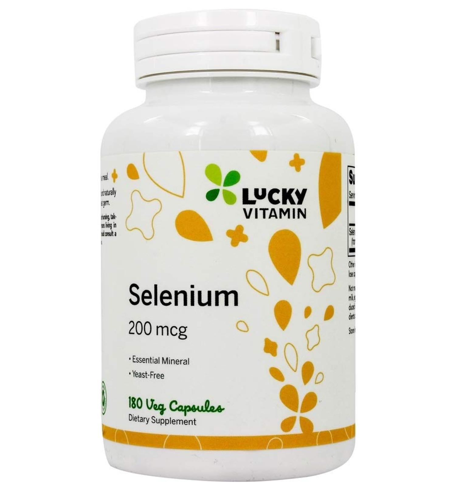 LuckyVitamin Selenium 200 mcg - 180 Veg Capsules - Essential Mineral Supplement - Buy Online on GoSupps.com