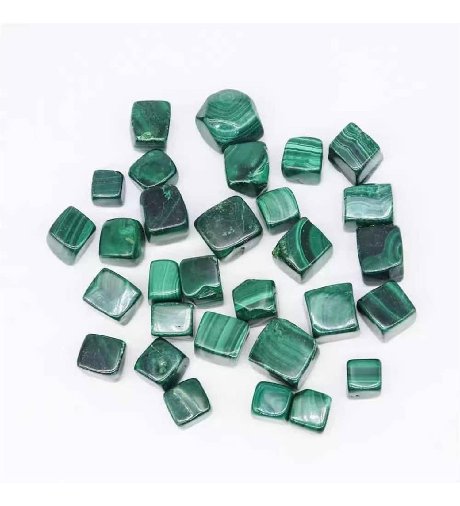 Crystal 100gNature Stripe Malachite Mini Cub Tumbles Stone 17mm-25mm for Great W Gift JZIGTDEM - Buy Online on GoSupps.com