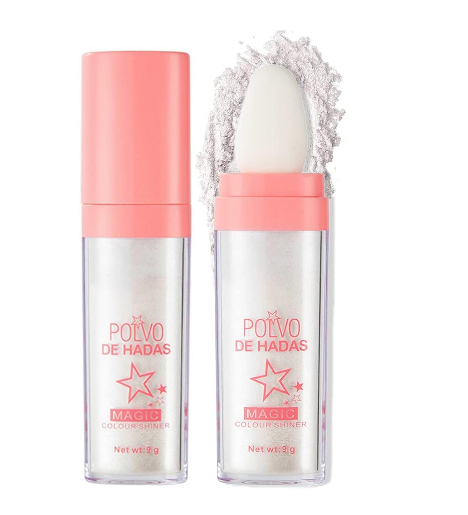 Novobey Polvo De Hadas Highlighter Powder Stick - White Shimmer Highlighter for Face, Lips, and Body - Buy Online on GoSupps.com