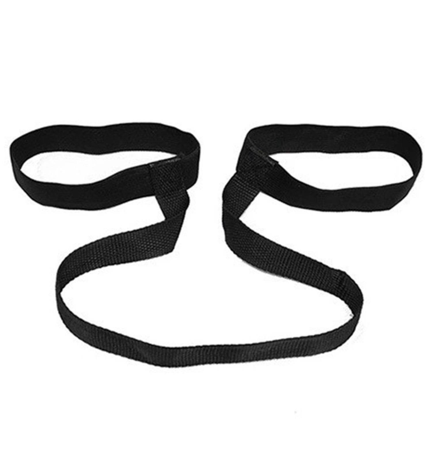 Bluelans Durable Cotton Yoga Mat with Carrying Strap - Premium Black Yoga Mat for Comfort & Stability - International Shipping Available - Buy Online on GoSupps.com