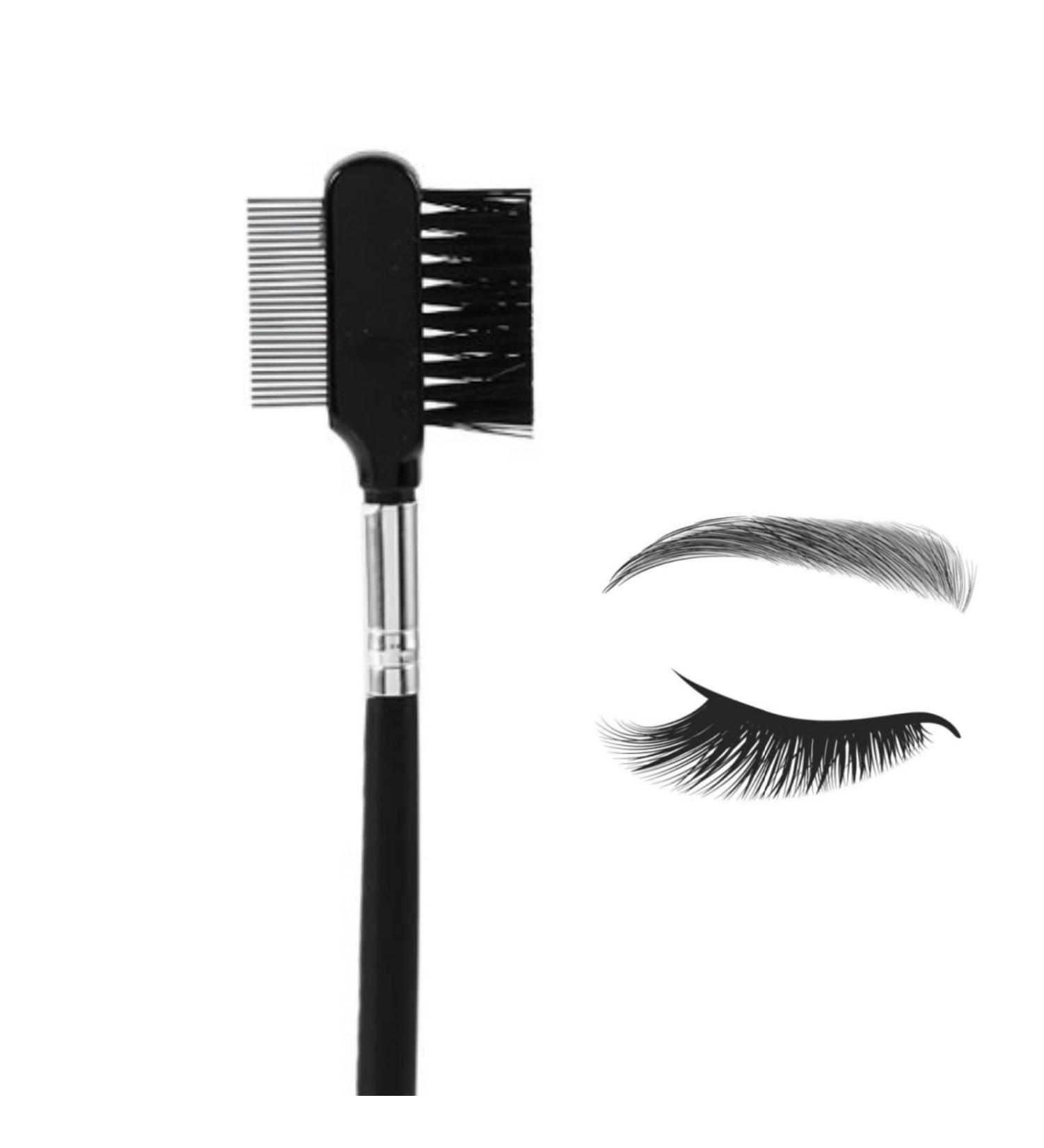 Buy 2 in 1 Multifunctional Eyebrow and Eyelash Brush Comb | Double Head Metal Steel Makeup Tool for Perfect Eyebrows - International Shipping Available - Buy Online on GoSupps.com