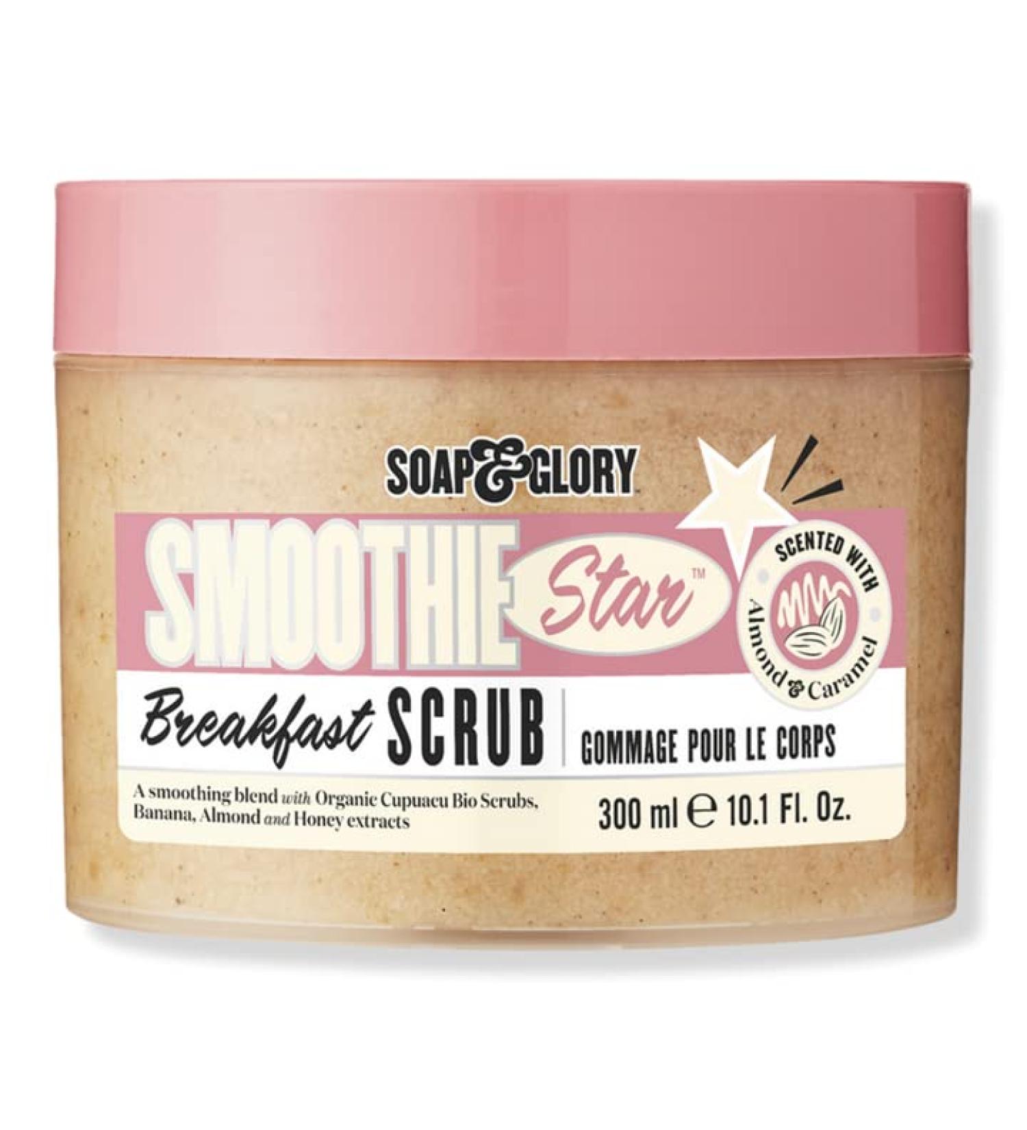 Soap & Glory Smoothie Star Exfoliating Body Scrub - Almond & Caramel Scent - 300ml - Buy Online on GoSupps.com