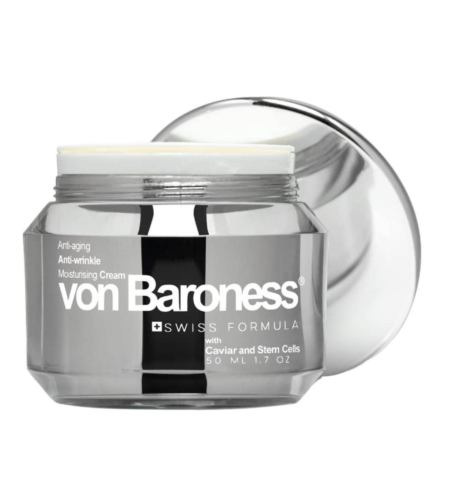 VON BARONESS Anti-Aging Face Cream - with White Caviar Extract Retinol Collagen and Hyaluronic Acid - Reduce Wrinkles and Fine Lines Deeply Hydrate Cream - Buy Online on GoSupps.com