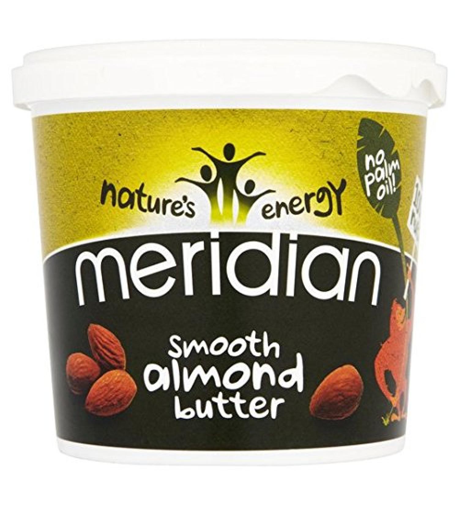 Meridian Smooth Almond Butter 100% 1kg Nuts