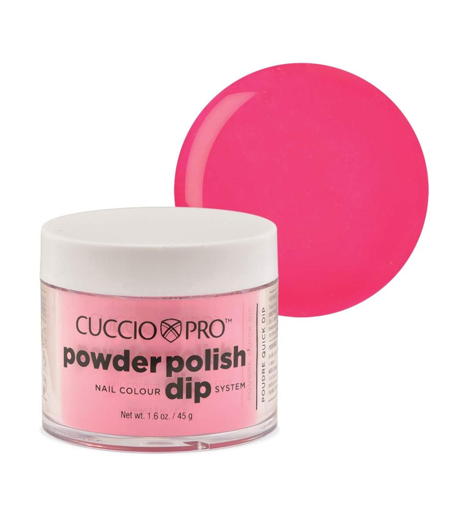 Cuccio Colour Powder Nail Polish - Lacquer For Manicures And Pedicures - Highly Pigmented Powder That Is Finely Milled - Durable Finish  Flawless Rich Color - Easy To Apply - Bright Pink - 1.6 Oz Bright Pink - PINK