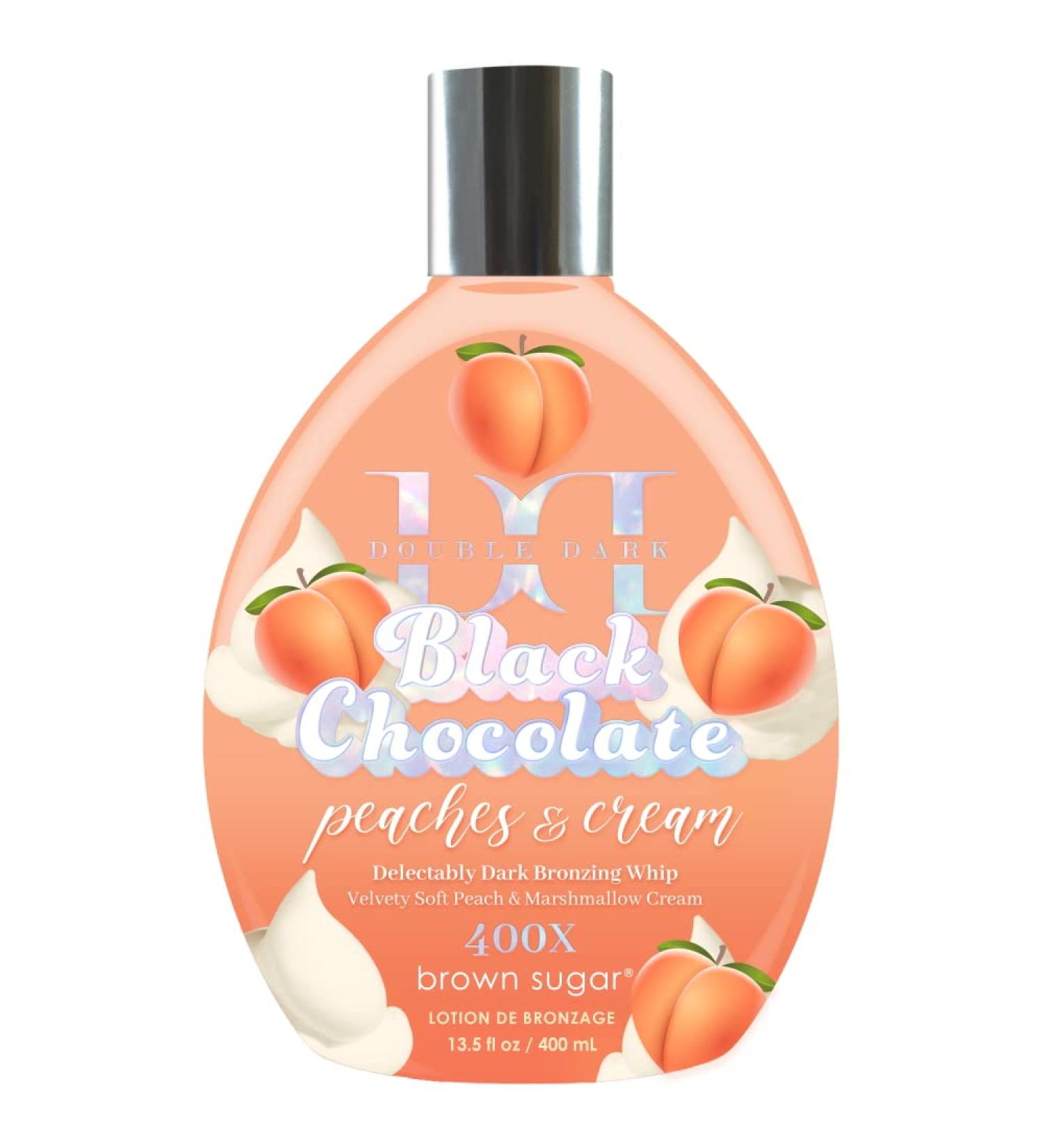 Brown Sugar Peaches & Cream 400X Double Dark Black Chocolate Bronzing Whip 13.5oz