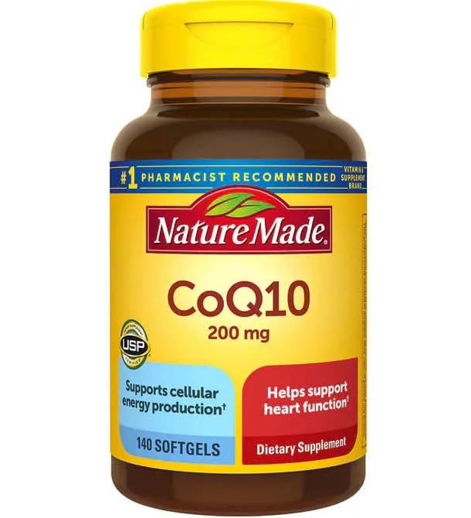 Natural Made CoQ10 200 mg. 140 Softgels