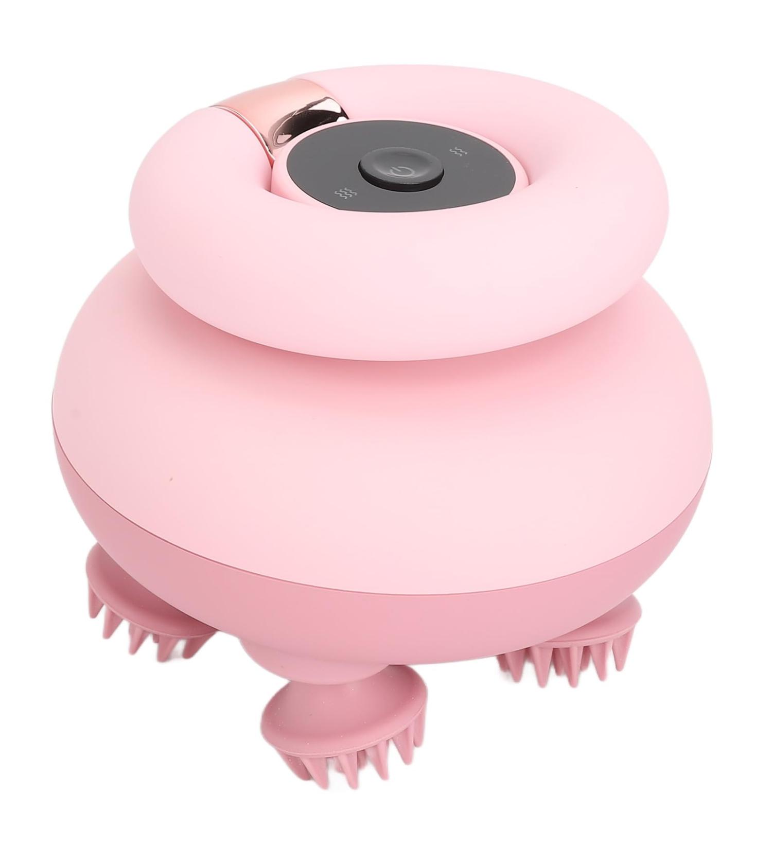 Portable Electric Scalp Massager - Waterproof Magnetic Charging 4 Claws 2 Steps - Relaxation for Head Neck Body (Pink) - Buy Online on GoSupps.com