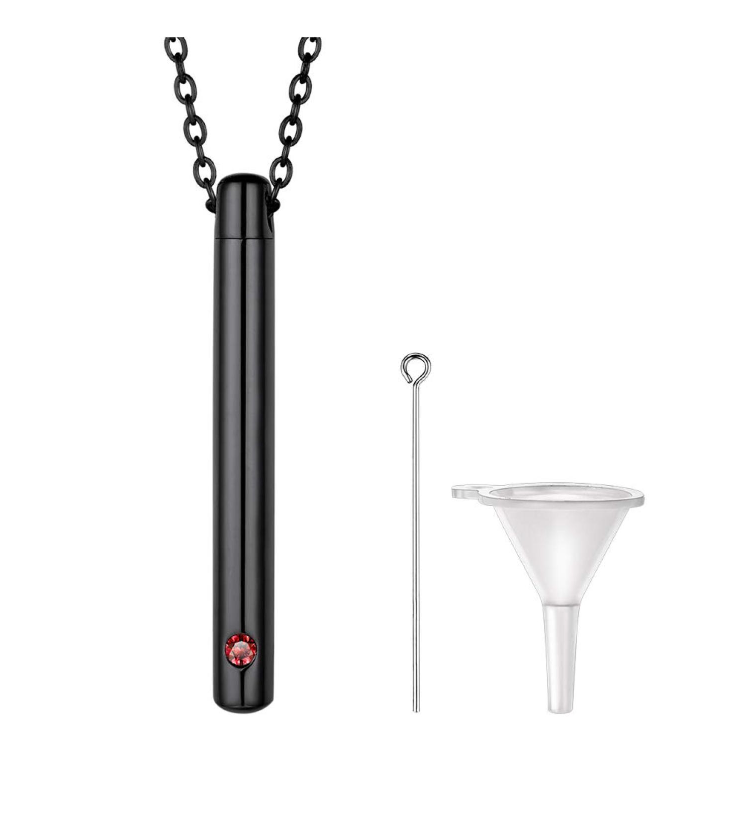 Personalized Prosteel Urn Chain Necklace - Memorial Ash Pendant with 55cm/50cm Stainless Steel Chain | 18K Gilded Life Tree Cross Maria Design - Custom Memorial Jewelry - Buy Online on GoSupps.com