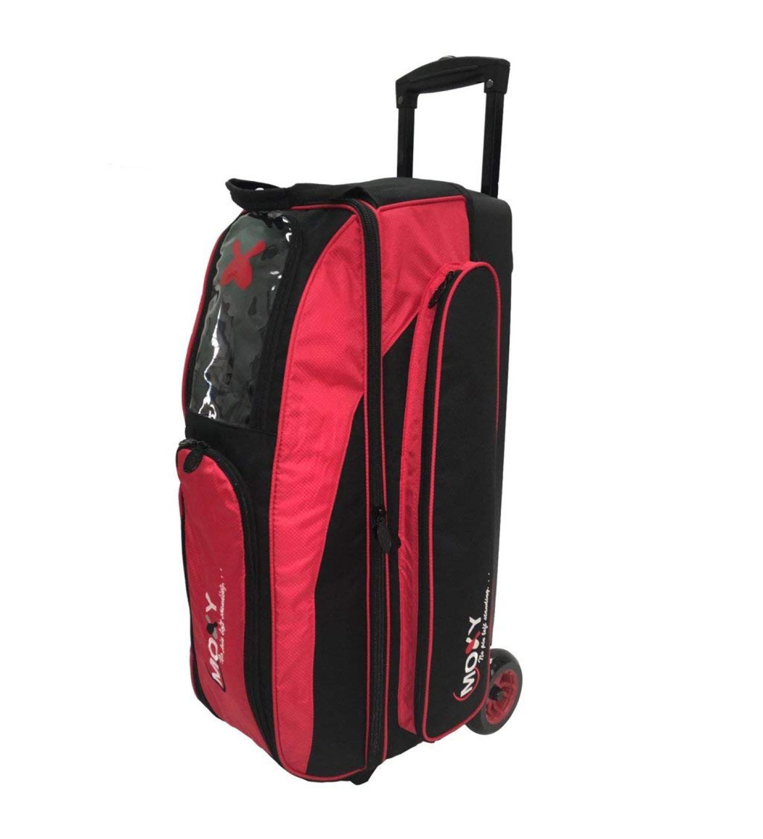 Moxy Bowling Products Blade Triple Roller Bowling Bag- Red/Black