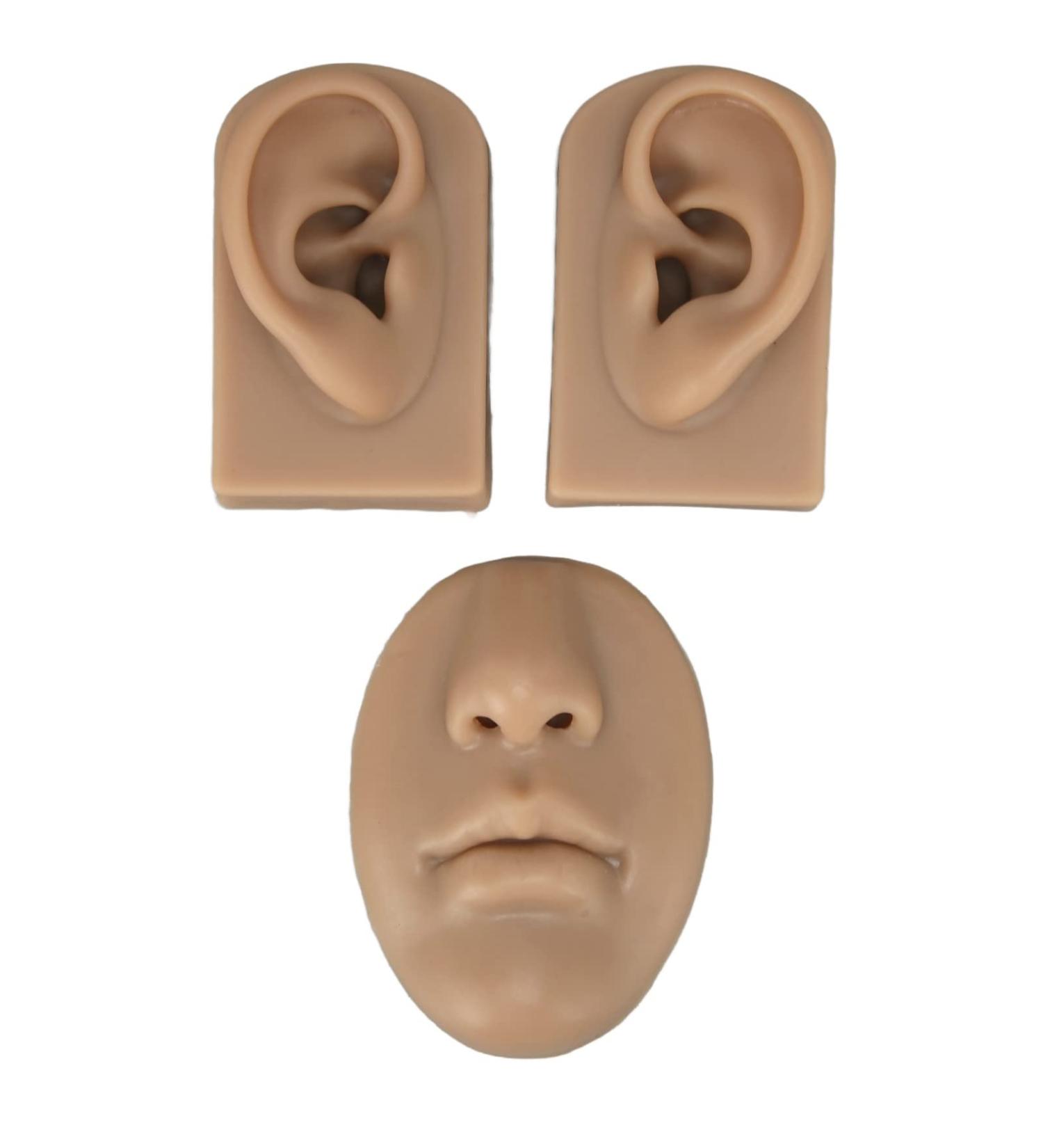 Luqeeg Soft Silicone Ear, Nose, and Mouth Model Set for Suture Practice and Acupuncture Display - 3D Flexible Body Simulation Props - Buy Online on GoSupps.com